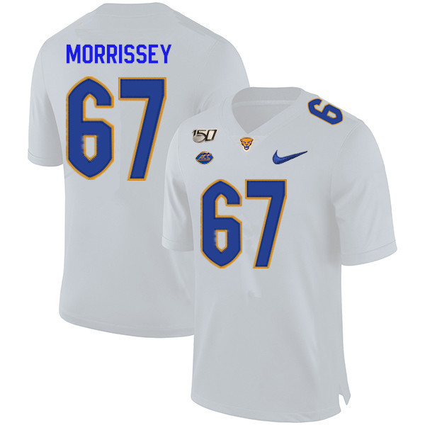 2019 Men #67 Jimmy Morrissey Pitt Panthers College Football Jerseys Sale-White